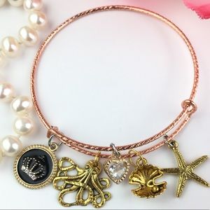 ✨3/20$ SEA PRINCESS CLAM STARFISH CHARM BRACELET